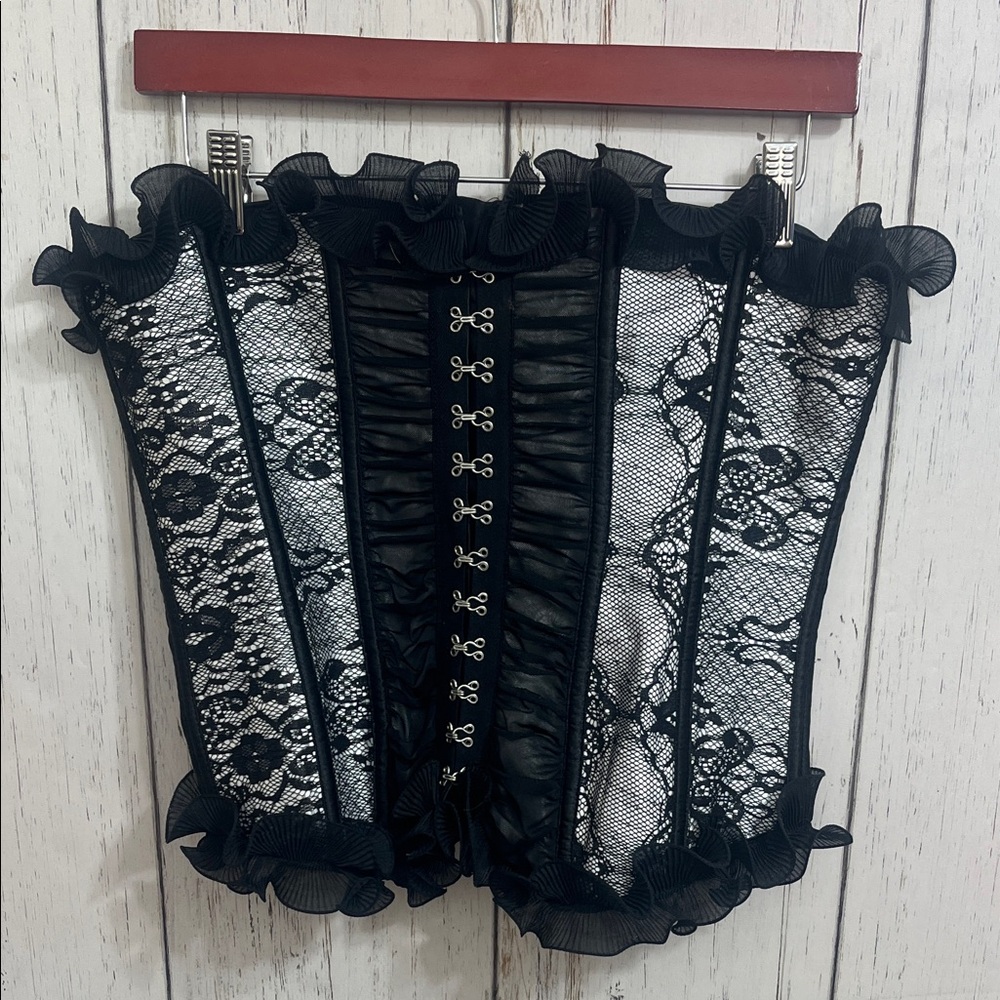 Black Lace Corset Top